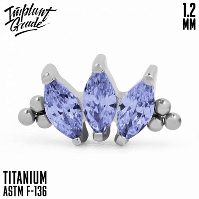 Накрутка-кластер Marquise vol.2 Bead Tanzanite 1.2 мм