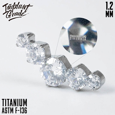 Накрутка-кластер 5K Crystal vol.2 Swarovski 1.2 мм