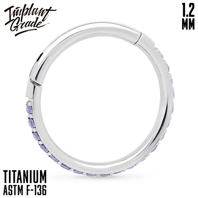 Кольцо-кликер Twilight Amethyst 1.2 мм (16 G)