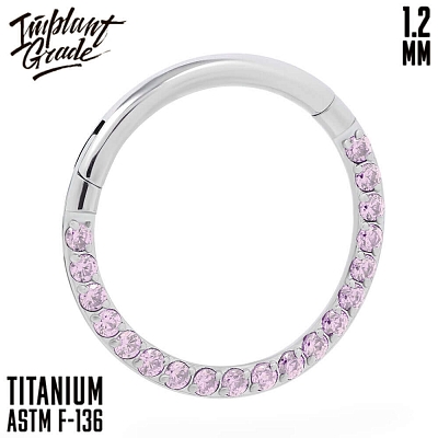 Кольцо-кликер Side Pink 1.2 мм (16 G)