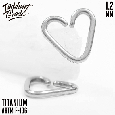 Кольцо дэйс Heart 1.2 мм (16 G)