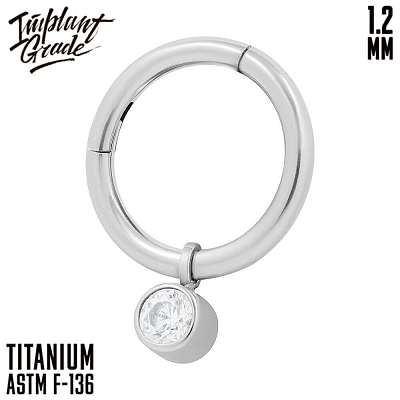 Кольцо-кликер с подвеской Classic 1.2 мм (16 G)