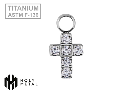 Подвеска из титана Diamond Cross