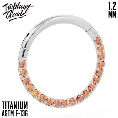 Кольцо-кликер Side Orange 1.2 мм (16 G)