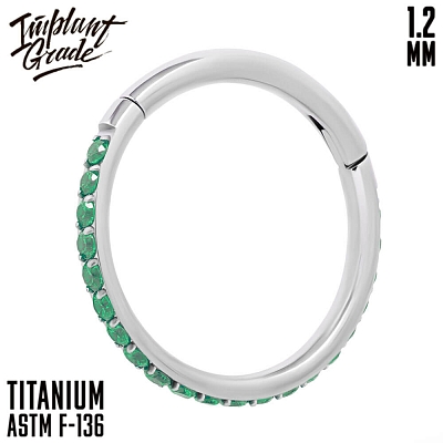 Кольцо-кликер Twilight Green 1.2 мм (16 G)