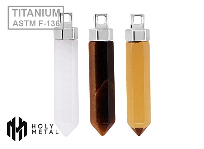 Подвеска из титана с камнем Citrine
