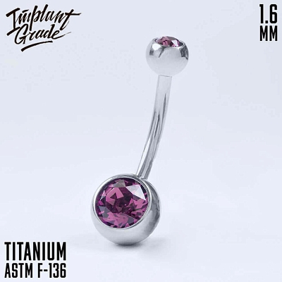 Банан Amethyst 2 Gem 1.6 мм (14 G)